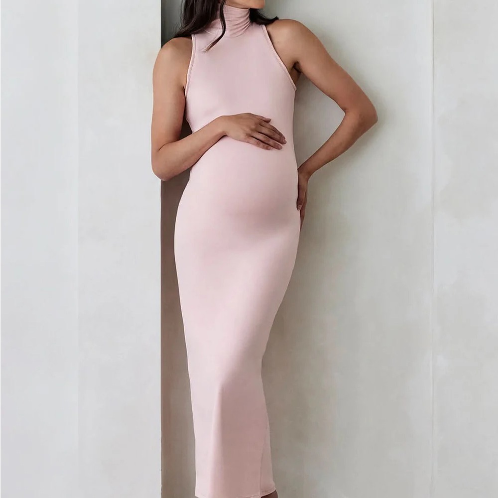 Maternity High Neck Dress